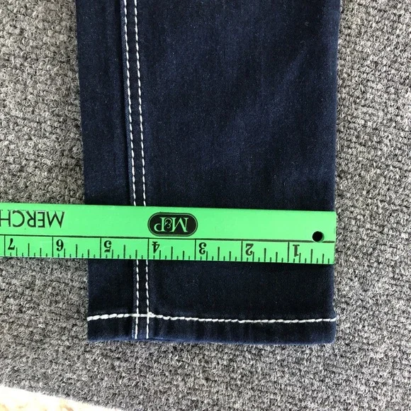 RK07452 Ariya SKINNY WOMENS JEANS sz3/4 DARK BLUE; SOLID JEANS - Picture 2 of 8